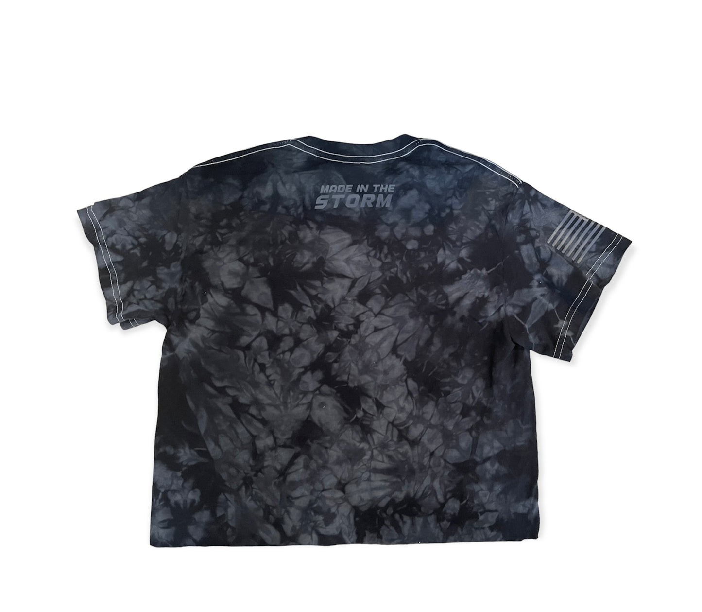 Made in the Storm Cropped - Black Tie Dye