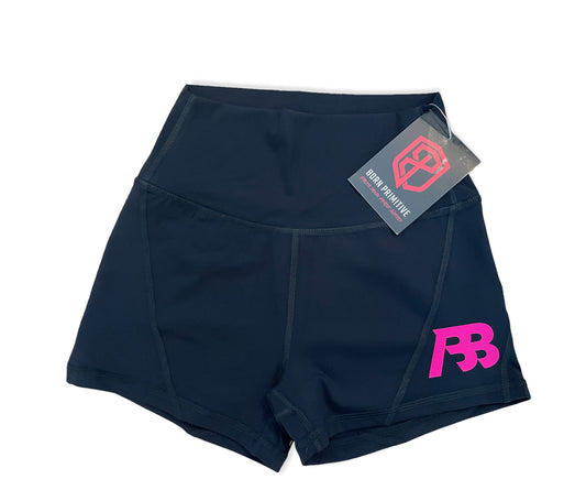 Born primitive - Your go to booty short- black - pink barbelt