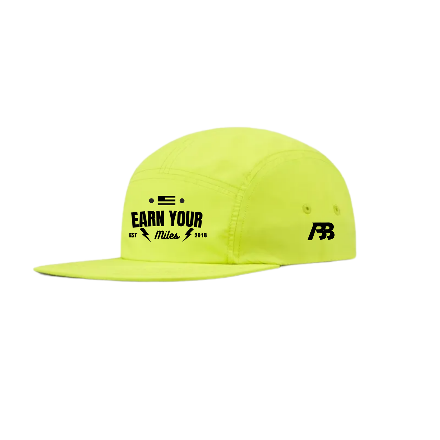 Earn your miles 5-panel nylon hat